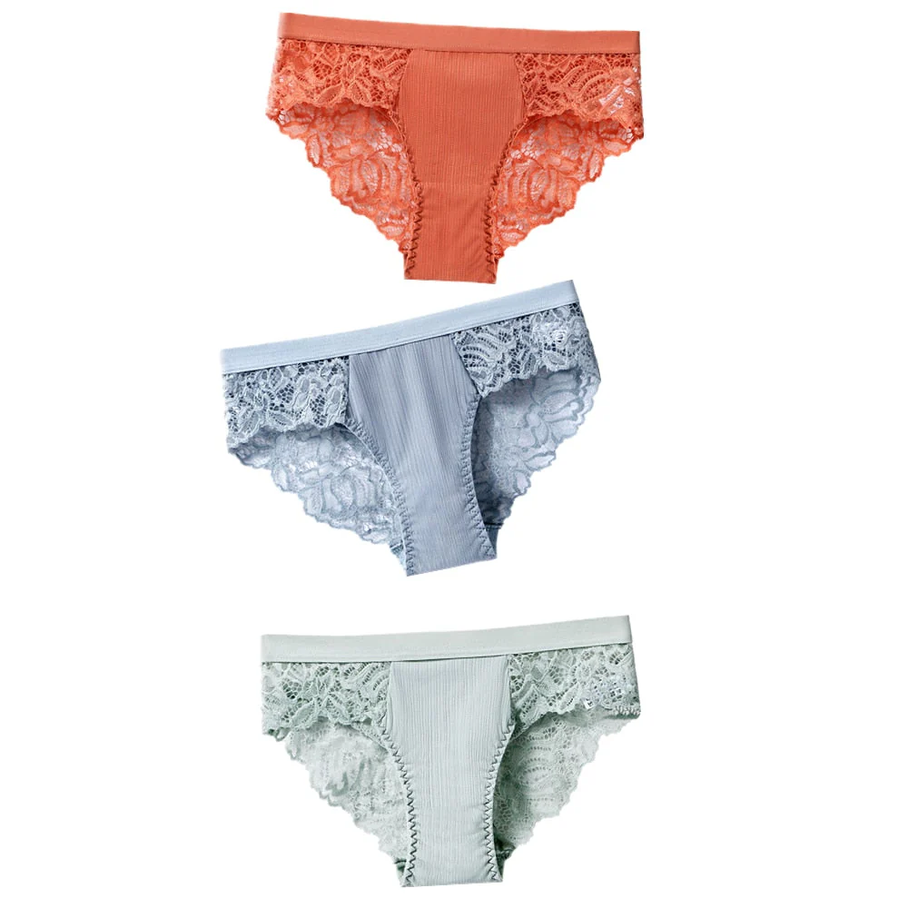 3 Pcs Cotton Panties Sexy Panty Briefs Lace Panties Women Underwear Lingerie Panties for Female Ladies Floral Pantys Underpants - Image 10