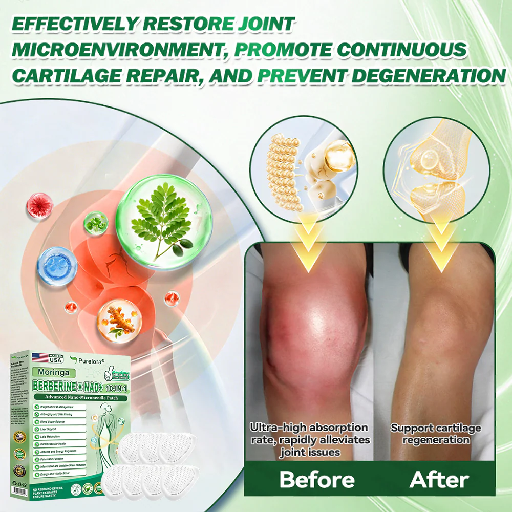🏆 Best Seller | Purelora® Moringa Berberine × NAD⁺ 10-in-1 Nano Microneedle Patch (Just once daily, visible changes in 7 days) ✅ Supports weight management, loose skin, diabetes care, sleep apnea, joint comfort, and more - Image 7