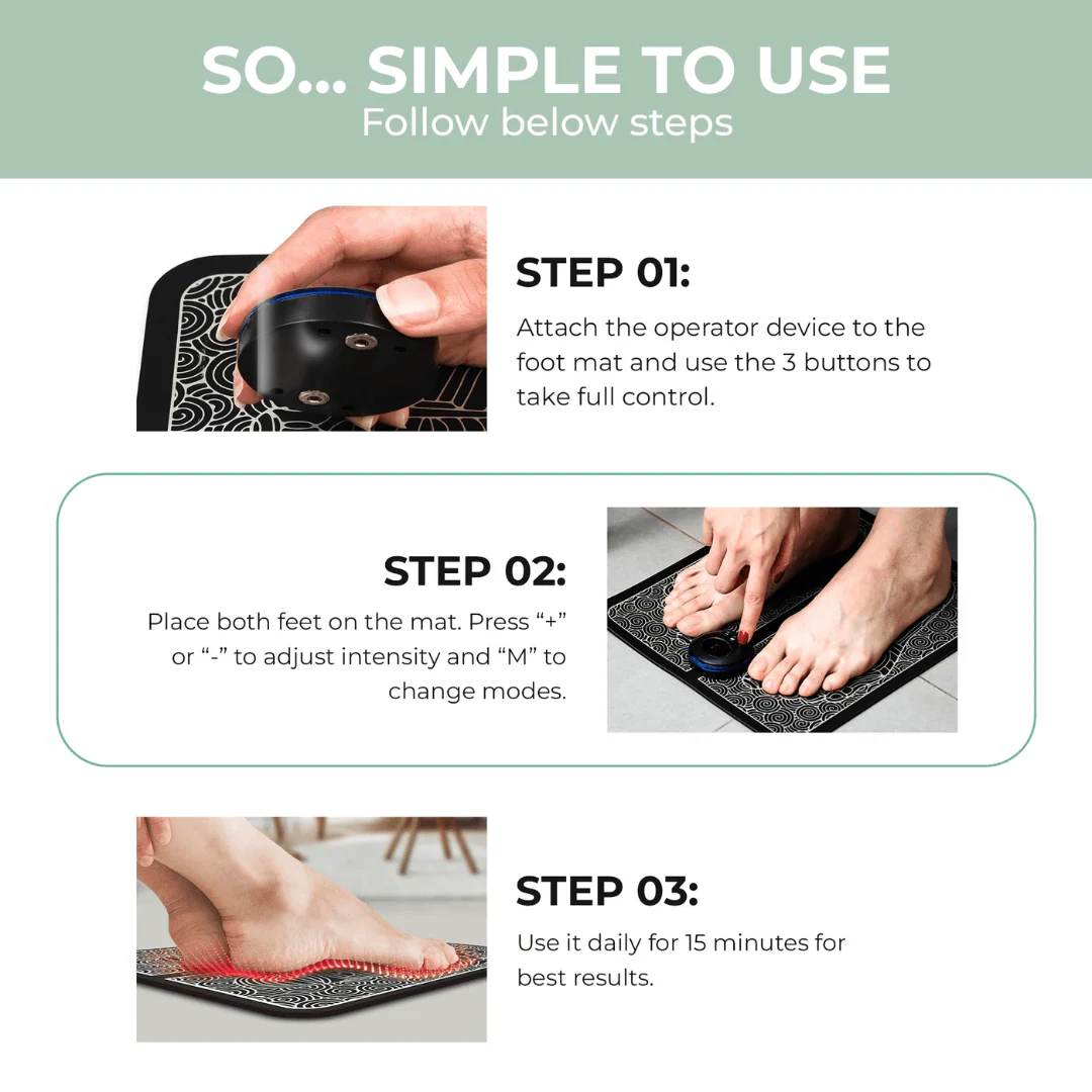 EMS Foot Massage Mat with Acupoints Stimulator - Image 2
