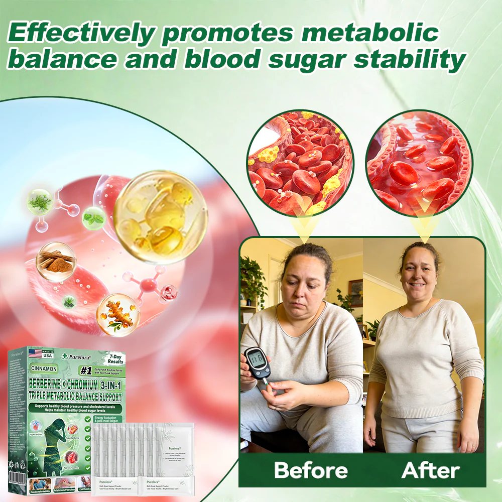 Purelora® Berberine × Chromium Complete Metabolic Rhythm Kit (🌀 Daily External Patch + Weekly Metabolic Support Powder) ✅ For metabolic balance, blood sugar support, circulation & overall metabolic health - Image 10
