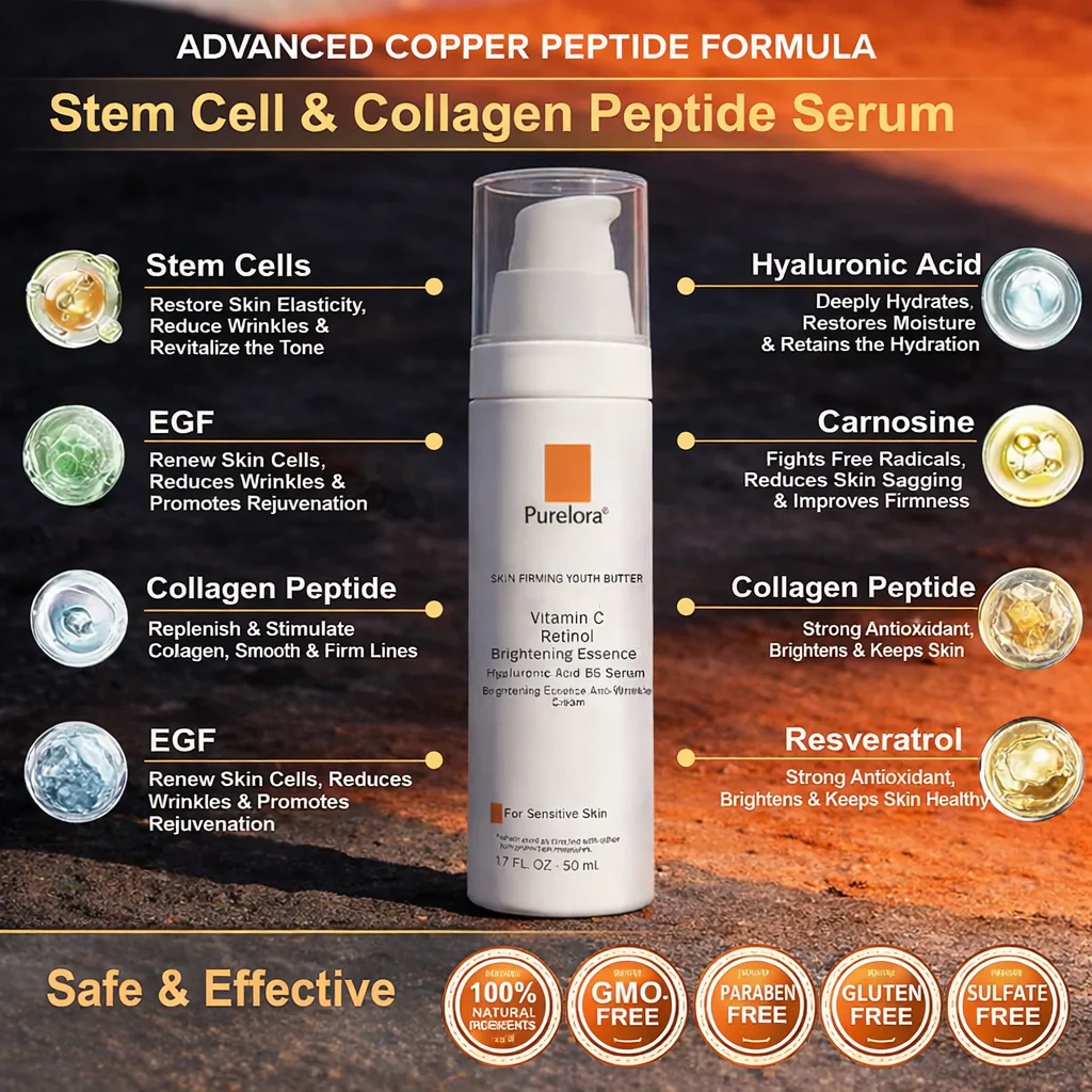 Purelora® EGF & Copper Peptide Revitalizing Essence Cream (Deeply activates skin renewal, helping visibly firm, smooth, and rejuvenate the skin) - Image 6